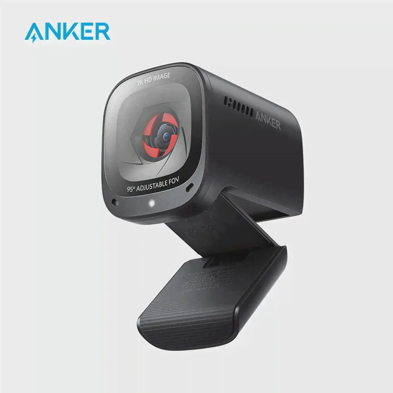 🛍 веб камера для пк Anker PowerConf C200 2K USB фотоаппарат web camera, мини камера с ИИ-шумоподавлением, коррекция ярсветильник СТИ-1